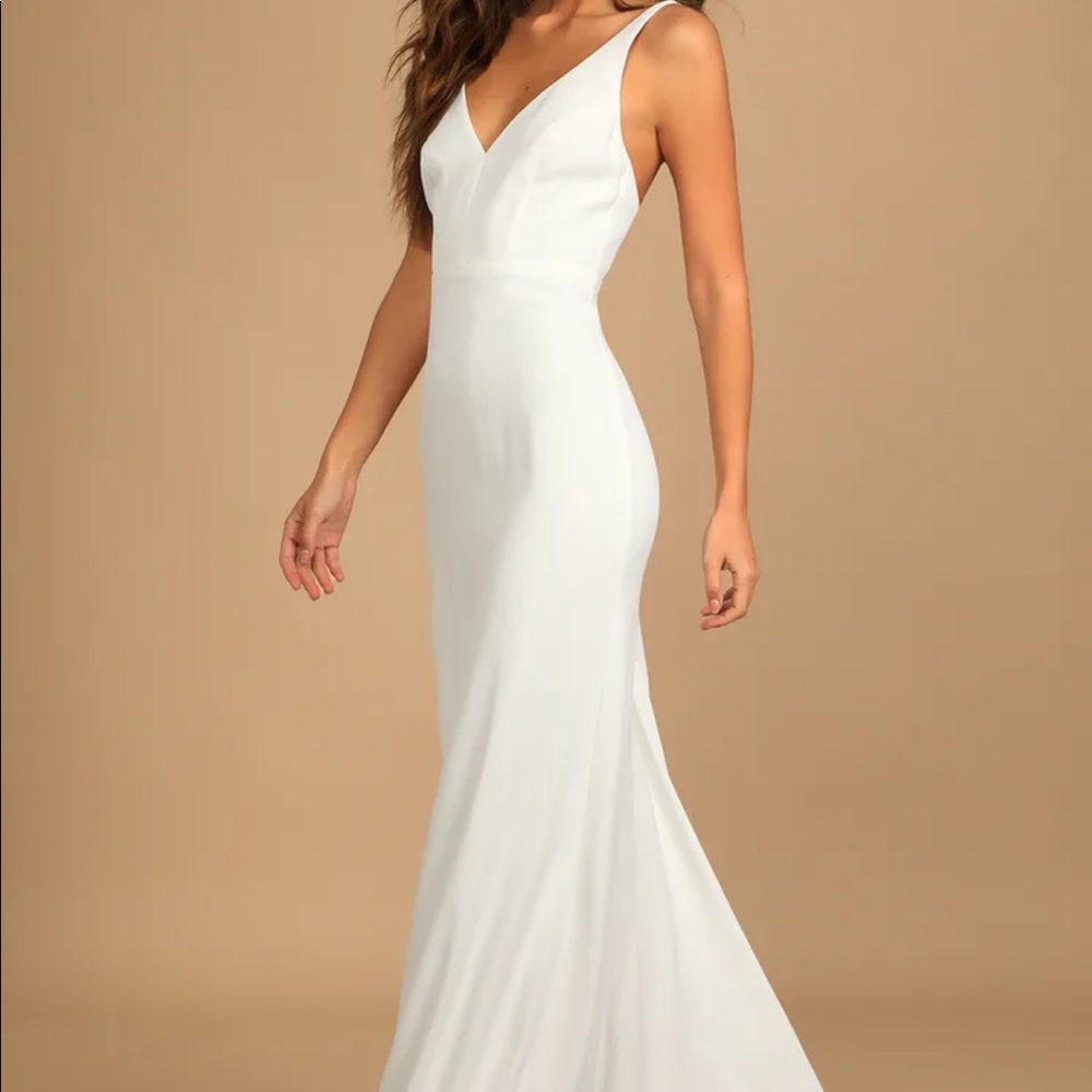 Love & Happiness button back mermaid dress